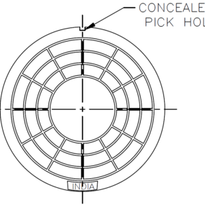 2033 CAST IRON HEAVY DUTY MANHOLE COVER